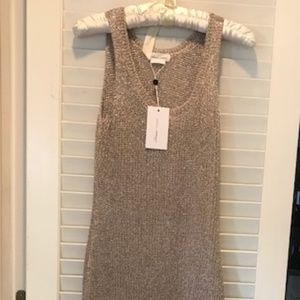 Lovers & Friends Gold Mesh Swim Cover Up/Dress